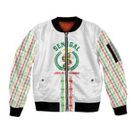 Custom Senegal Lions of Teranga Sleeve Zip Bomber Jacket African Football Champions 2025