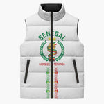 Custom Senegal Lions of Teranga Sleeveless Puffer Jacket African Football Champions 2025