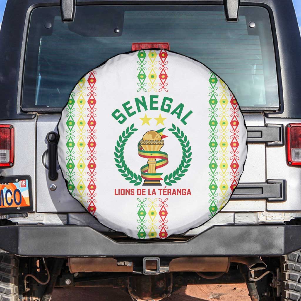 Senegal Lions of Teranga Spare Tire Cover African Football Champions 2025