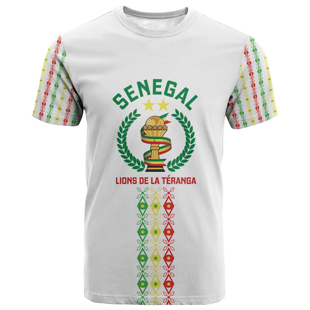 Custom Senegal Lions of Teranga T shirt African Football Champions 2025