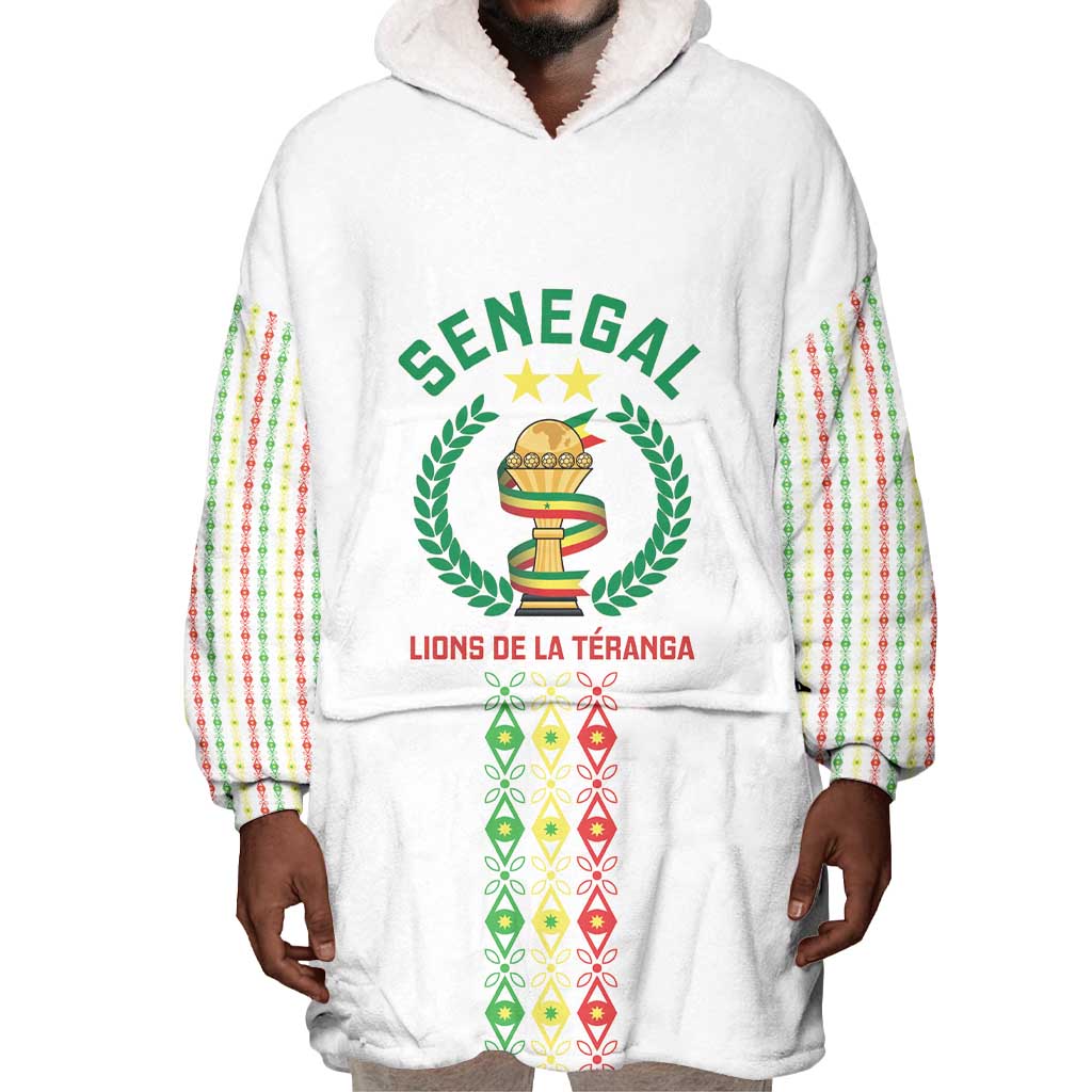 Custom Senegal Lions of Teranga Wearable Blanket Hoodie African Football Champions 2025