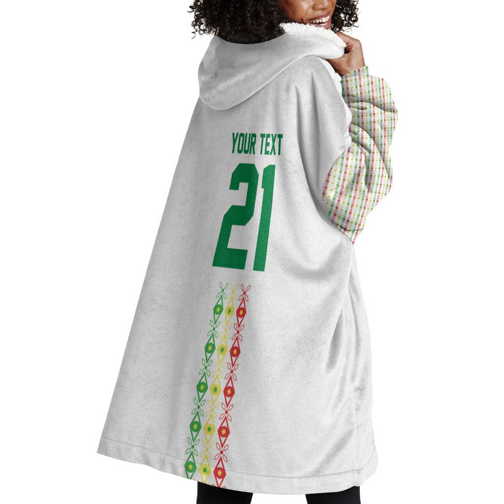 Custom Senegal Lions of Teranga Wearable Blanket Hoodie African Football Champions 2025