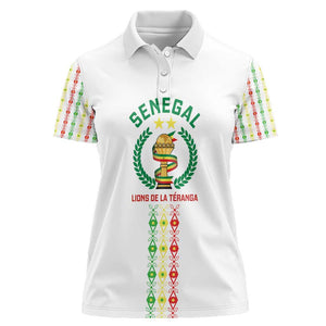 Custom Senegal Lions of Teranga Women Polo Shirt African Football Champions 2025