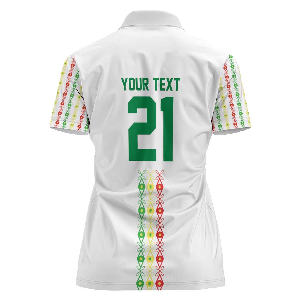 Custom Senegal Lions of Teranga Women Polo Shirt African Football Champions 2025