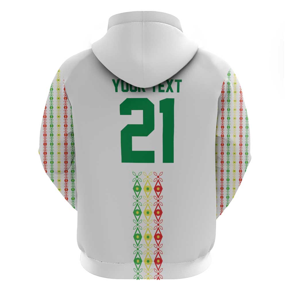 Custom Senegal Lions of Teranga Zip Hoodie African Football Champions 2025