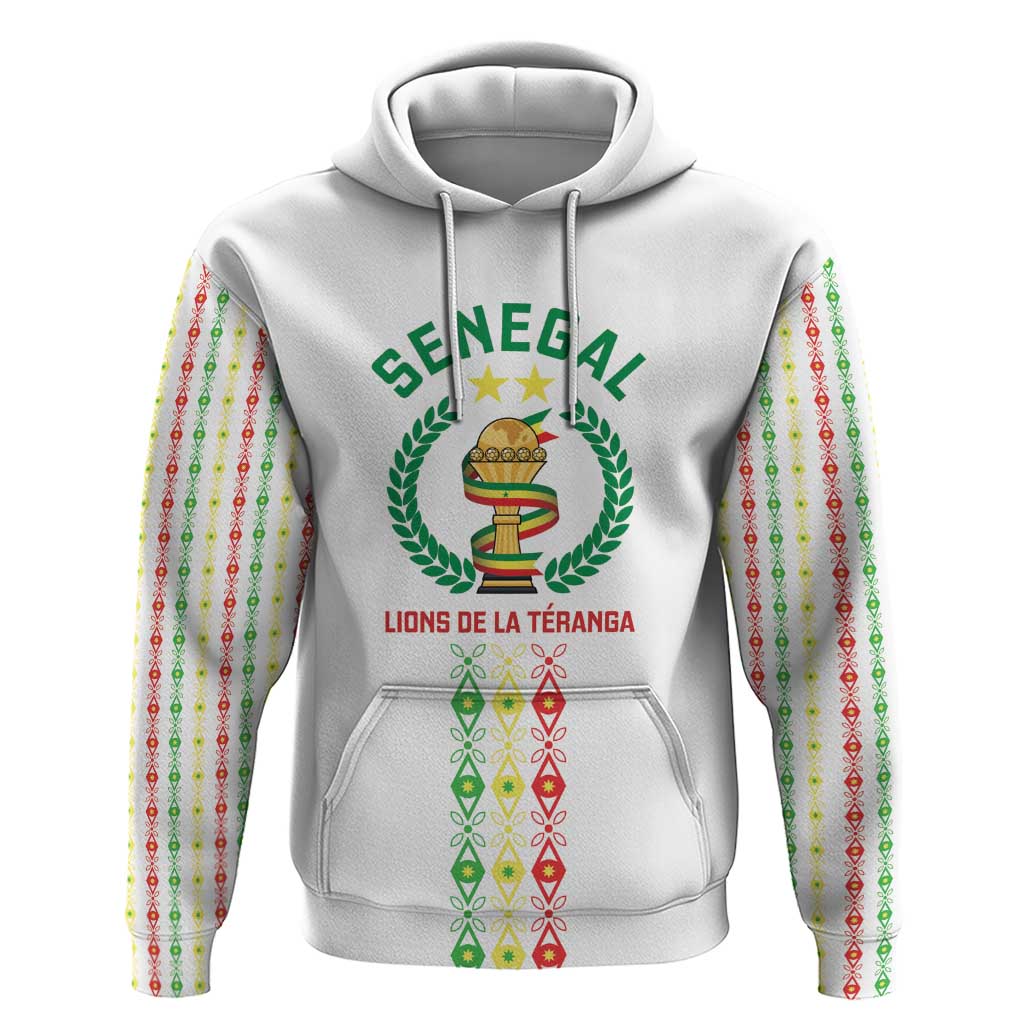 Custom Senegal Lions of Teranga Zip Hoodie African Football Champions 2025
