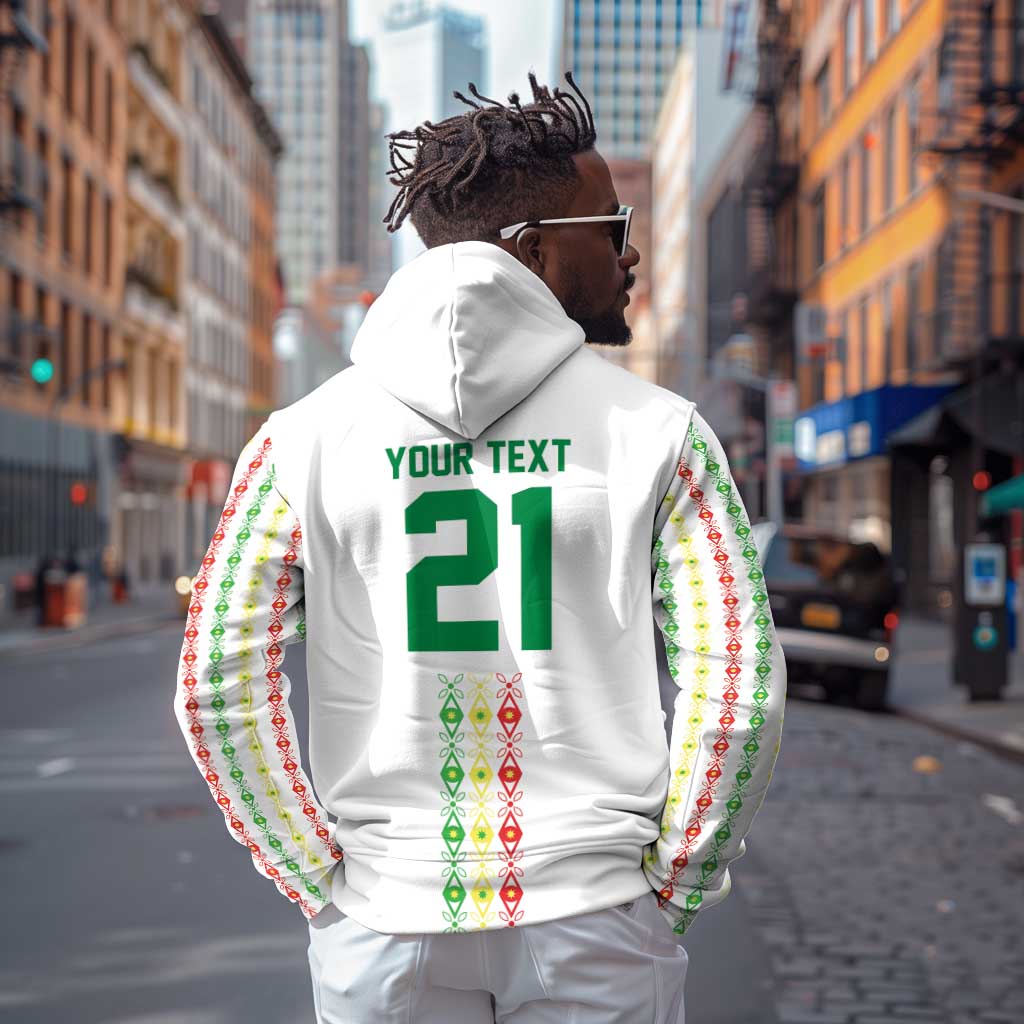 Custom Senegal Lions of Teranga Zip Hoodie African Football Champions 2025