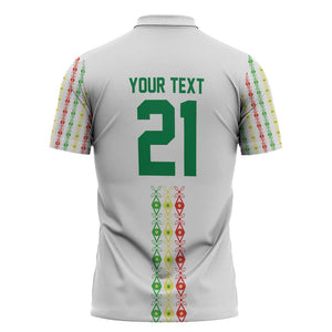 Custom Senegal Lions of Teranga Zipper Polo Shirt African Football Champions 2025