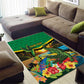 African-American Jamica Personalized Area Rug Hummingbird and Crocodiles Tropical