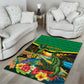 African-American Jamica Personalized Area Rug Hummingbird and Crocodiles Tropical