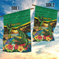 African-American Jamica Personalized Garden Flag Hummingbird and Crocodiles Tropical