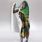 African-American Jamica Personalized Hooded Blanket Hummingbird and Crocodiles Tropical