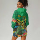 African-American Jamica Personalized Hoodie Dress Hummingbird and Crocodiles Tropical