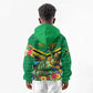 African-American Jamica Personalized Kid Hoodie Hummingbird and Crocodiles Tropical