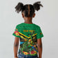 African-American Jamica Personalized Kid T shirt Hummingbird and Crocodiles Tropical