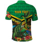 African-American Jamica Personalized Polo Shirt Hummingbird and Crocodiles Tropical