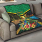 African-American Jamica Personalized Quilt Hummingbird and Crocodiles Tropical