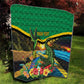 African-American Jamica Personalized Quilt Hummingbird and Crocodiles Tropical