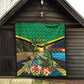African-American Jamica Personalized Quilt Hummingbird and Crocodiles Tropical