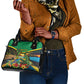 African-American Jamica Personalized Shoulder Handbag Hummingbird and Crocodiles Tropical