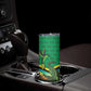 African-American Jamica Personalized Skinny Tumbler Hummingbird and Crocodiles Tropical