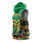 African-American Jamica Personalized Sleeveless Hoodie Hummingbird and Crocodiles Tropical - African Pride