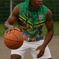 African-American Jamica Personalized Sleeveless Hoodie Hummingbird and Crocodiles Tropical - African Pride