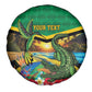 African-American Jamica Personalized Spare Tire Cover Hummingbird and Crocodiles Tropical