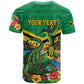 African-American Jamica Personalized T shirt Hummingbird and Crocodiles Tropical