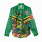 African-American Jamica Personalized Women Casual Shirt Hummingbird and Crocodiles Tropical