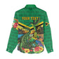 African-American Jamica Personalized Women Casual Shirt Hummingbird and Crocodiles Tropical