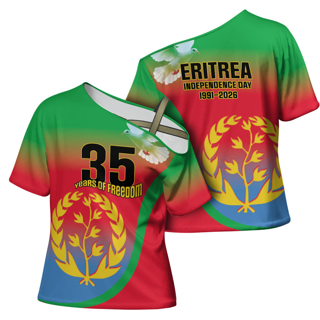 Eritrea 35th Anniversary Cross Shoulder Shirt May 24 1991-2026 Proud To Be Eritrean