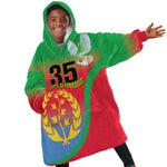 Eritrea 35th Anniversary Kid Wearable Blanket Hoodie May 24 1991-2026 Proud To Be Eritrean