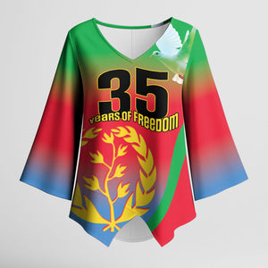 Eritrea 35th Anniversary Kimono Sleeve Blouse May 24 1991-2026 Proud To Be Eritrean