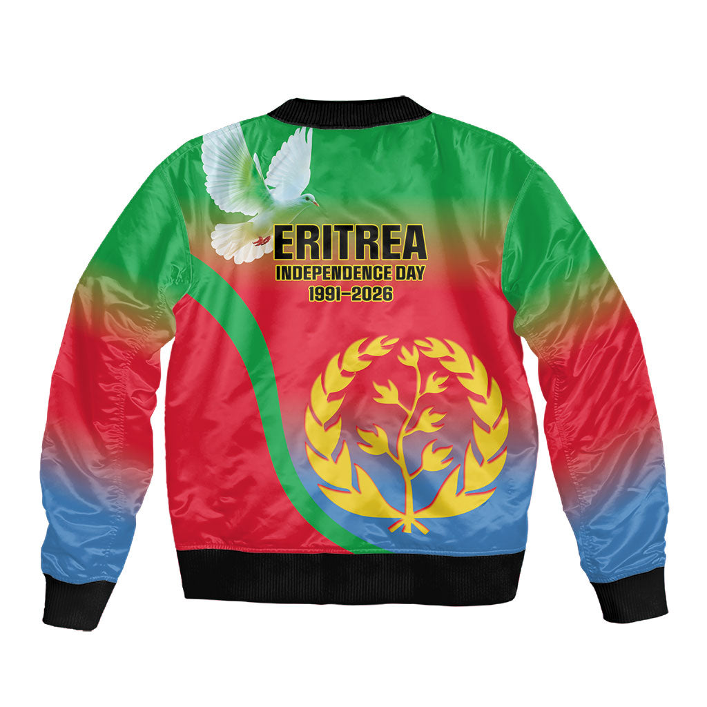 Eritrea 35th Anniversary Sleeve Zip Bomber Jacket May 24 1991-2026 Proud To Be Eritrean