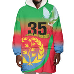 Eritrea 35th Anniversary Wearable Blanket Hoodie May 24 1991-2026 Proud To Be Eritrean