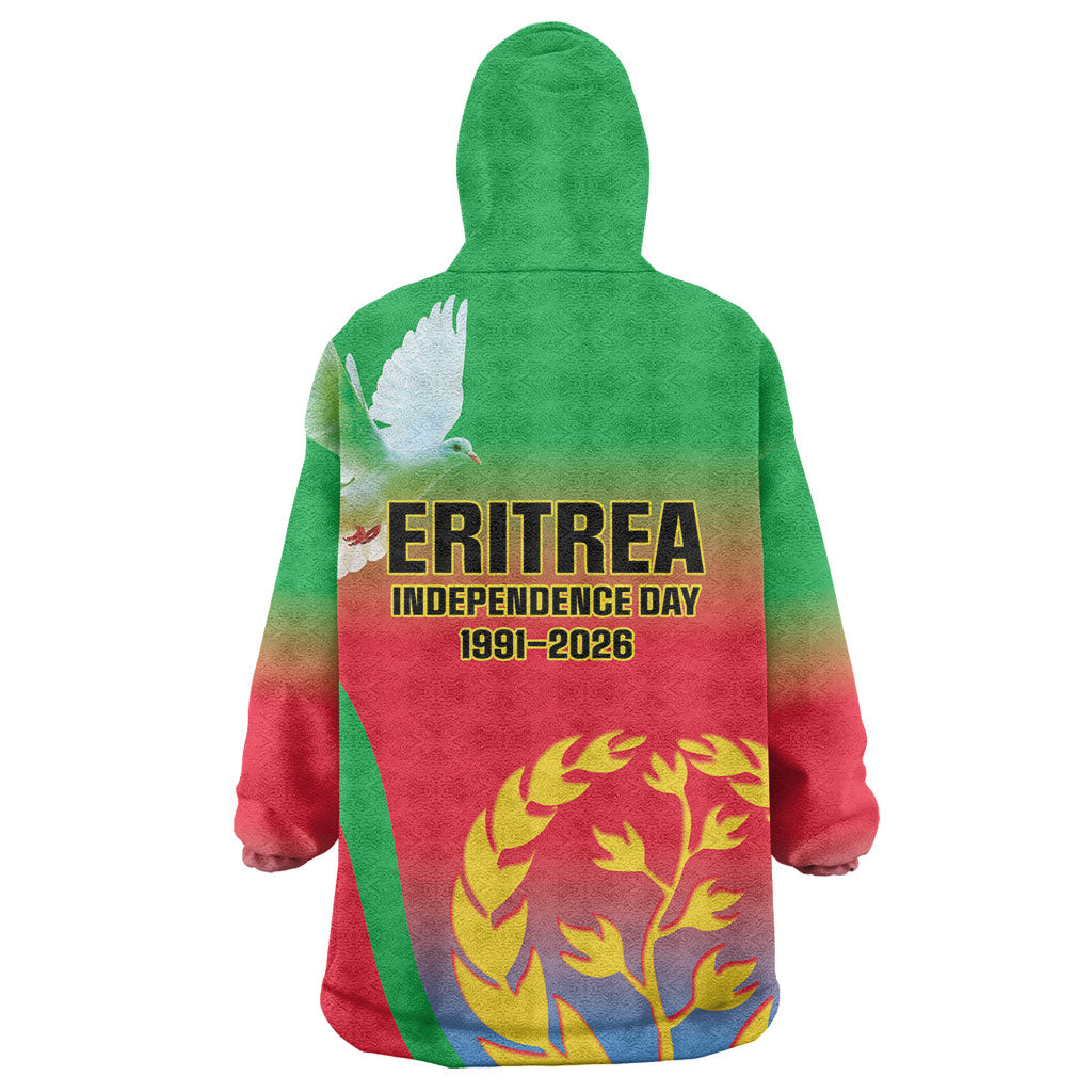 Eritrea 35th Anniversary Wearable Blanket Hoodie May 24 1991-2026 Proud To Be Eritrean