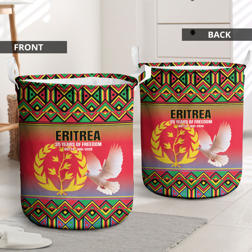 Eritrea 35 Years Of Independence Laundry Basket 1991-2026 Freedom Legacy Pride