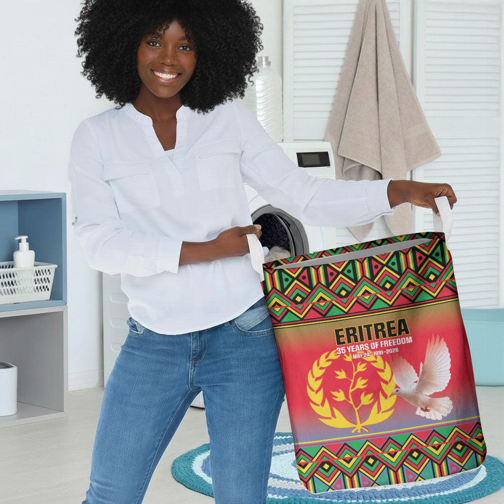 Eritrea 35 Years Of Independence Laundry Basket 1991-2026 Freedom Legacy Pride