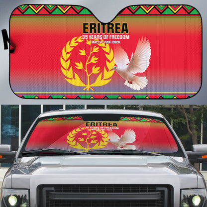 Eritrea 35 Years Of Independence Auto Sun Shade 1991-2026 Freedom Legacy Pride