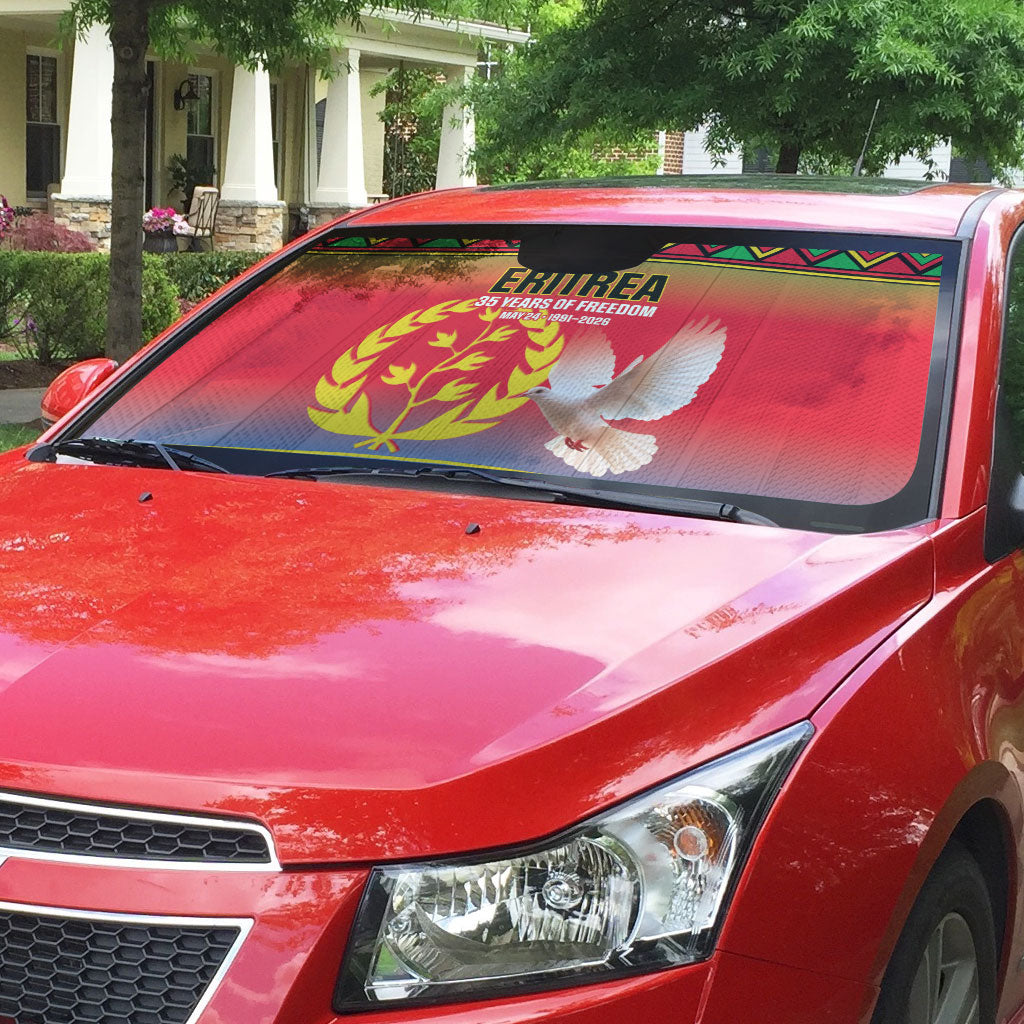 Eritrea 35 Years Of Independence Auto Sun Shade 1991-2026 Freedom Legacy Pride