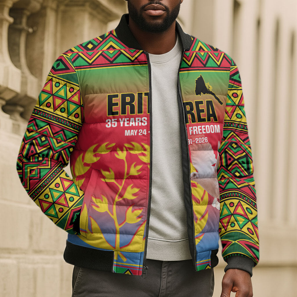 Eritrea 35 Years Of Independence Bomber Puffer Jacket 1991-2026 Freedom Legacy Pride