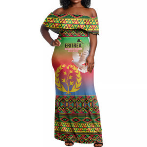 Eritrea 35 Years Of Independence Off Shoulder Maxi Dress 1991-2026 Freedom Legacy Pride