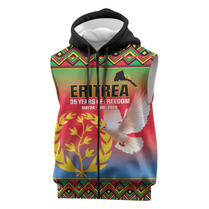 Eritrea 35 Years Of Independence Sleeveless Zip Hoodie 1991-2026 Freedom Legacy Pride