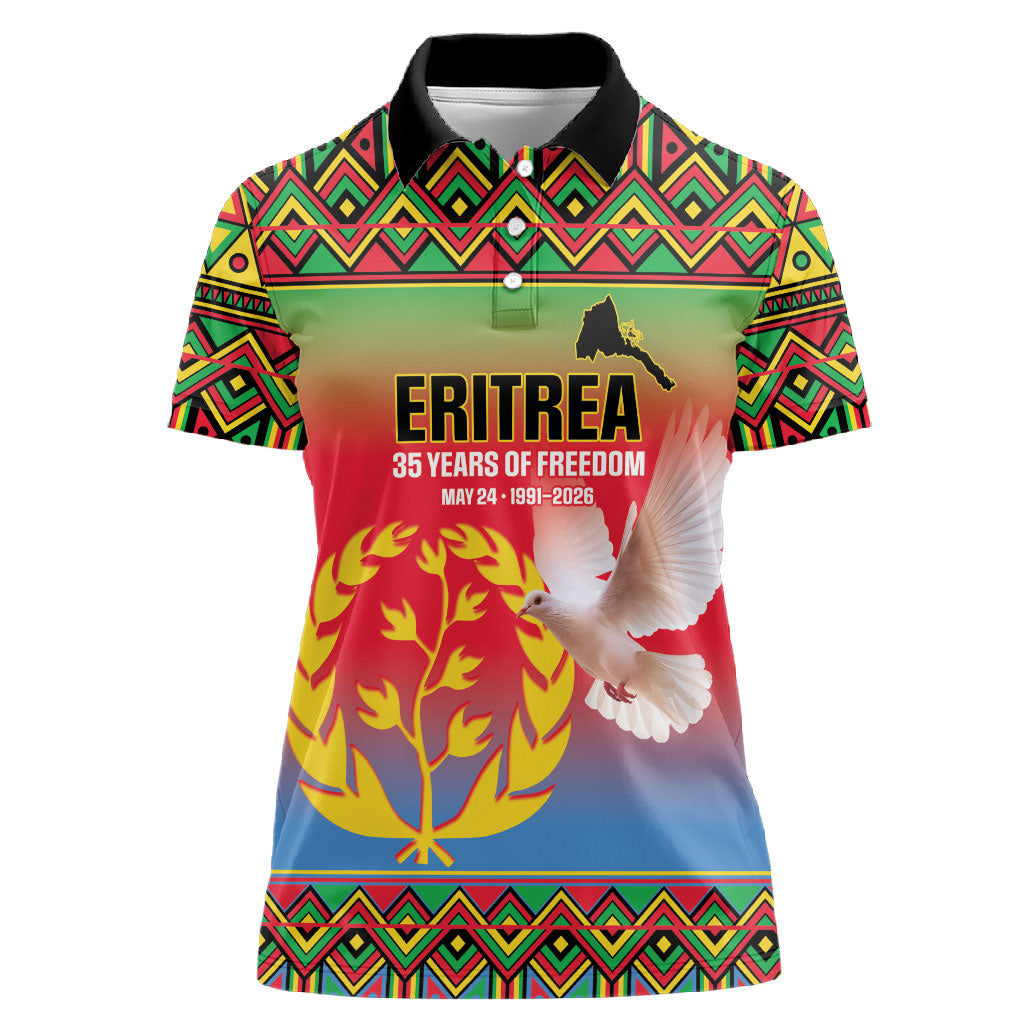 Eritrea 35 Years Of Independence Women Polo Shirt 1991-2026 Freedom Legacy Pride