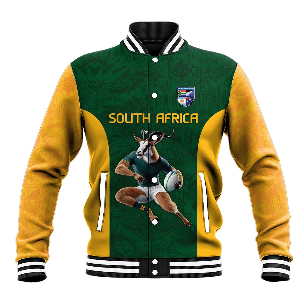 South Africa Rugby Custom Baseball Jacket Glory Be To Springboks - African Pride