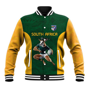 South Africa Rugby Custom Baseball Jacket Glory Be To Springboks - African Pride