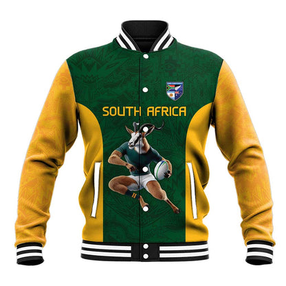 South Africa Rugby Custom Baseball Jacket Glory Be To Springboks - African Pride