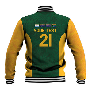 South Africa Rugby Custom Baseball Jacket Glory Be To Springboks - African Pride