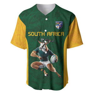 South Africa Rugby Custom Baseball Jersey Glory Be To Springboks - African Pride